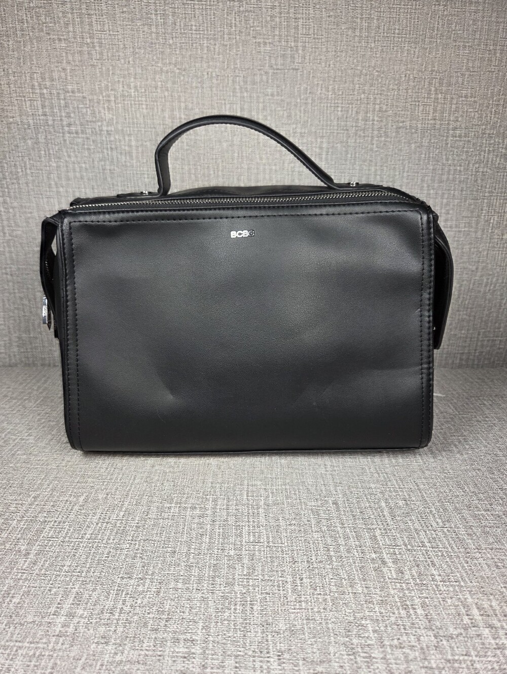 BCBG Black Florence Top Handle Satchel Handbag Retail $128